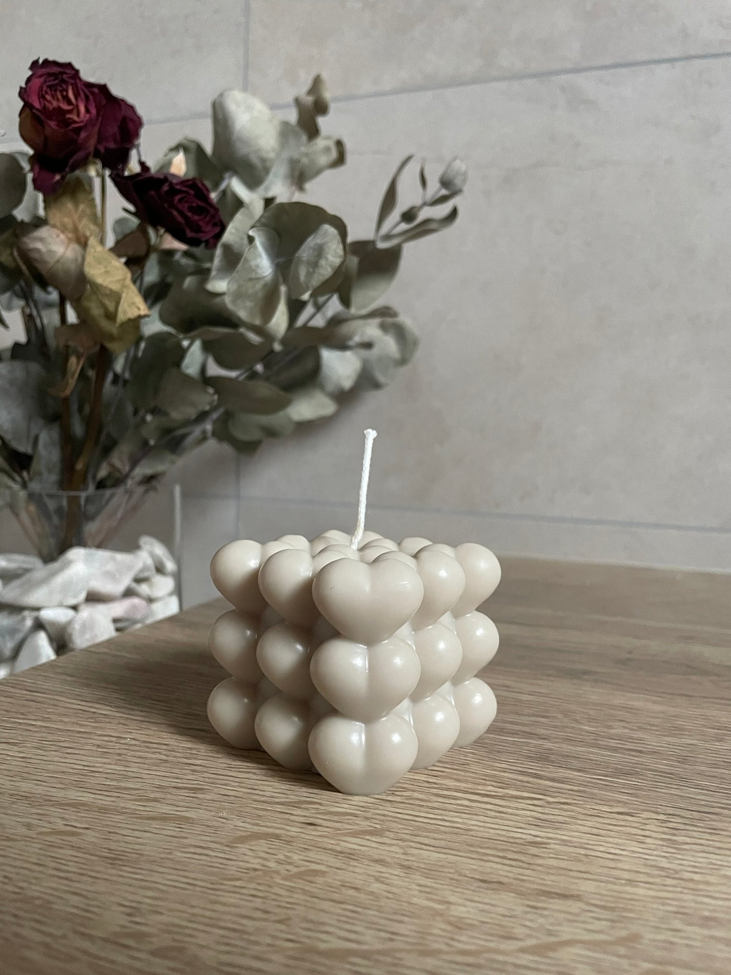 Bougie "coeurs"