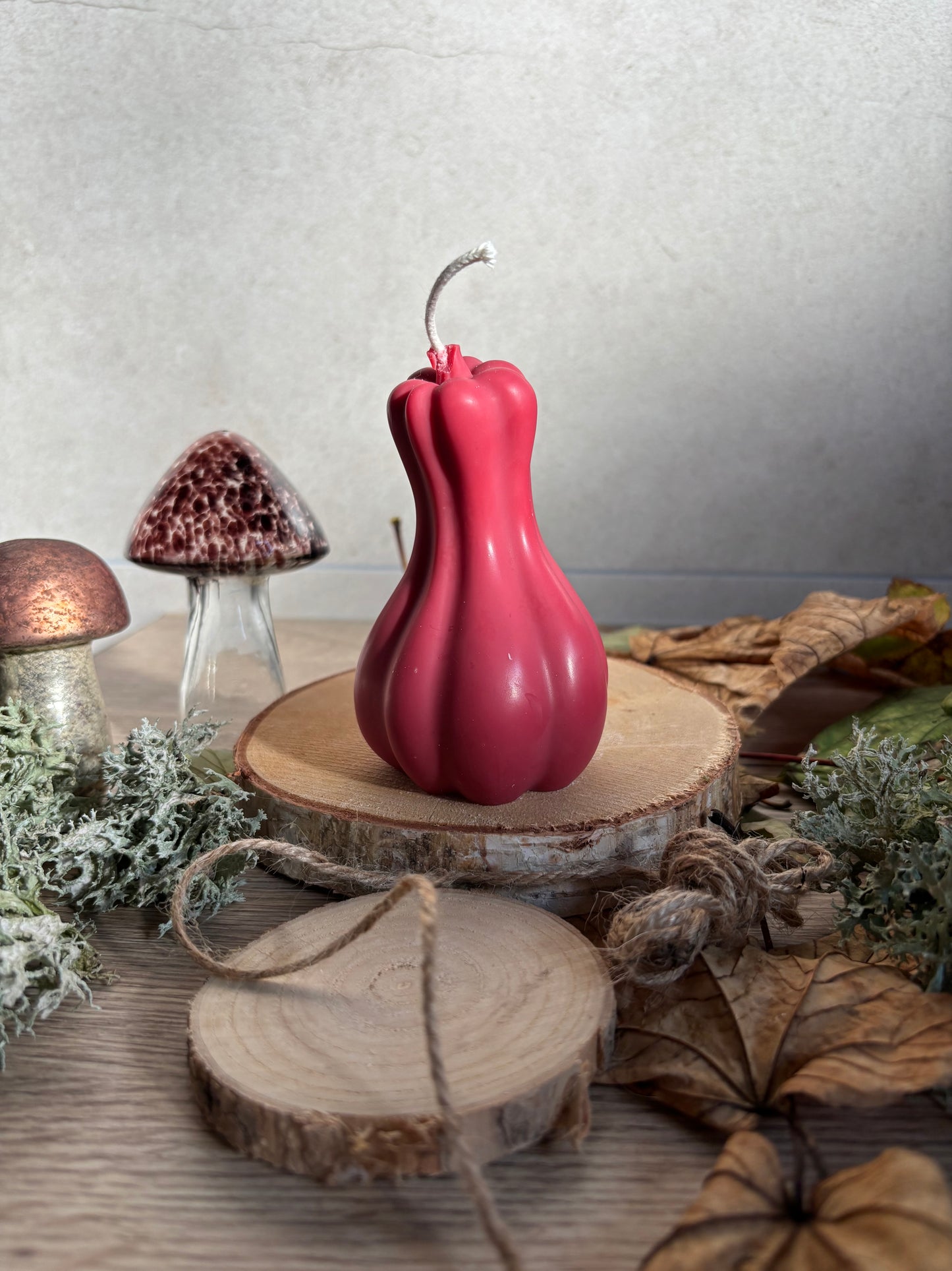 Bougie "courge tordue"