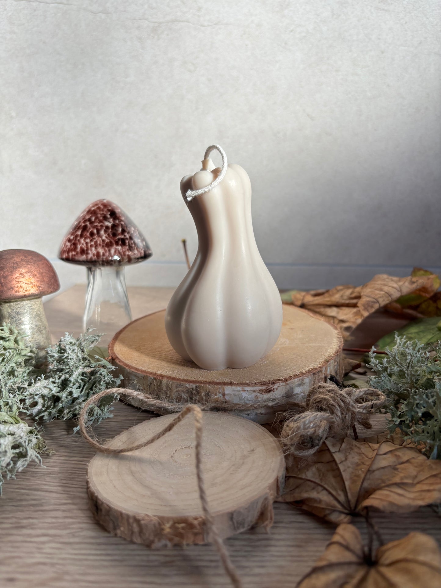 Bougie "courge tordue"